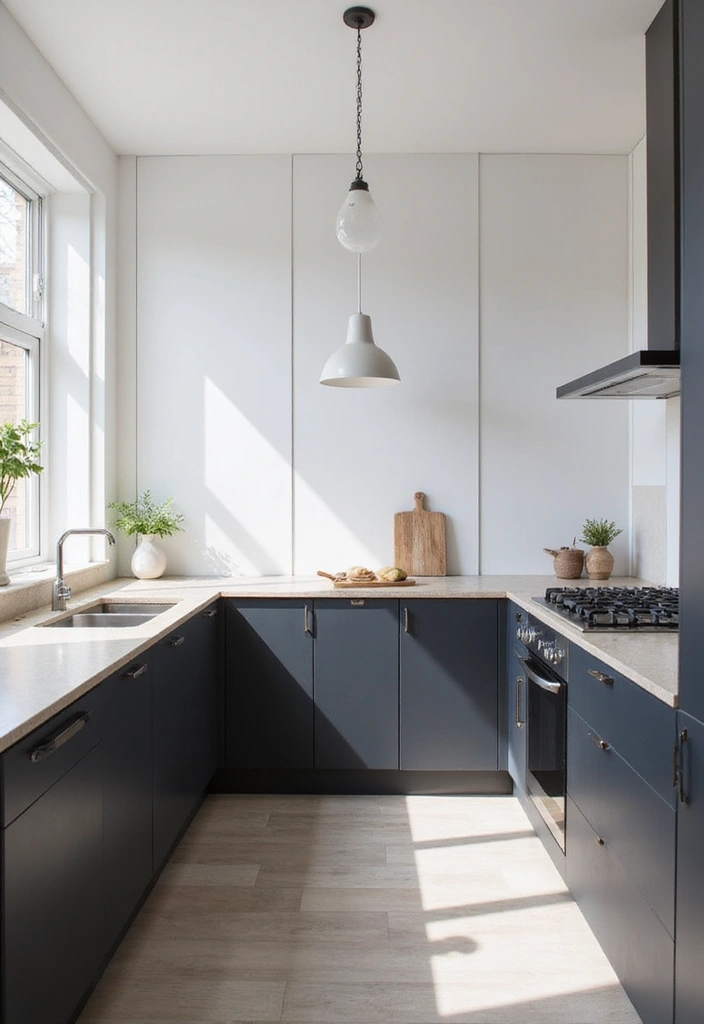 21 Backsplash Ideas for Dark Cabinets - 11. Minimalist White Panels