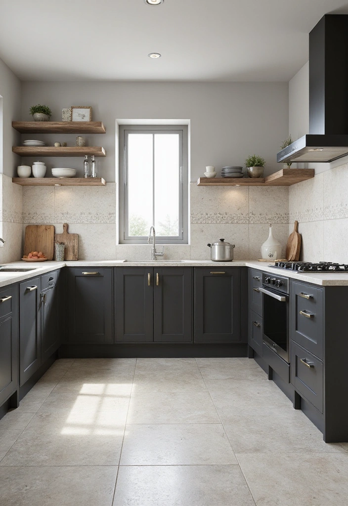 21 Backsplash Ideas for Dark Cabinets - 14. Porcelain Tiles