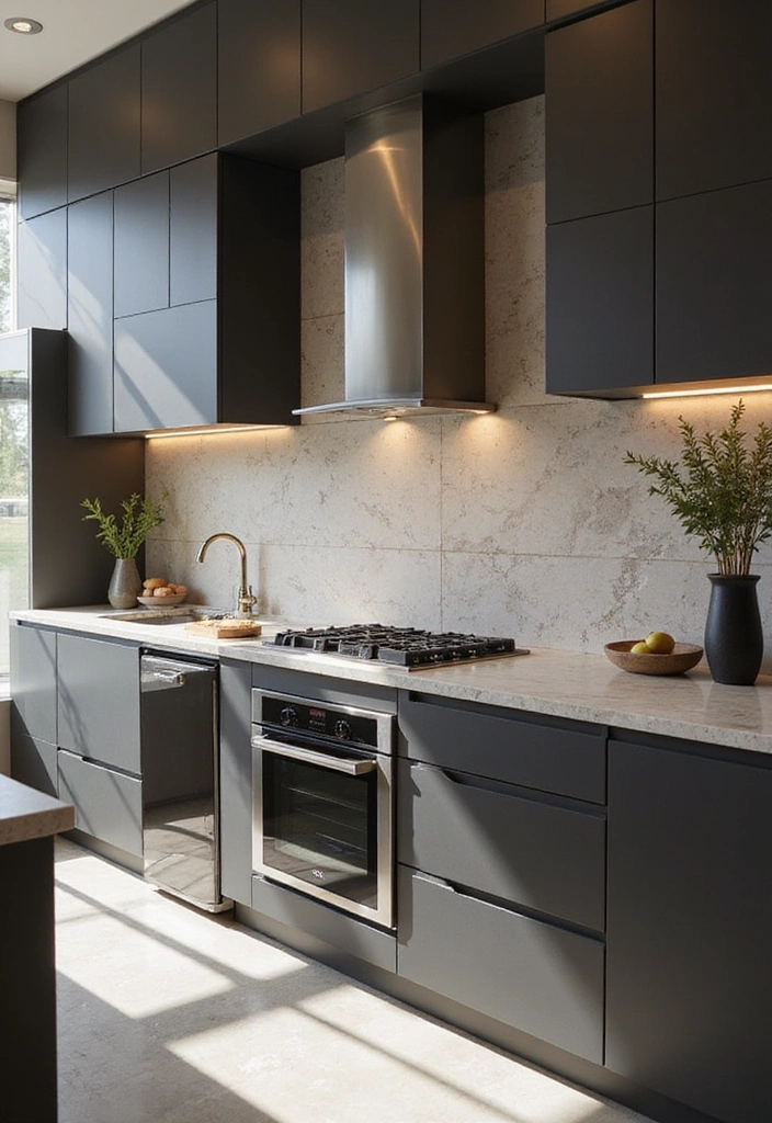 21 Backsplash Ideas for Dark Cabinets - 16. Natural Stone Slabs