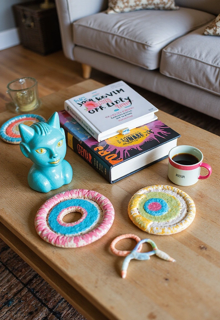 21 Coffee Table Decor Ideas for a Bohemian Home - 14. Quirky Accessories