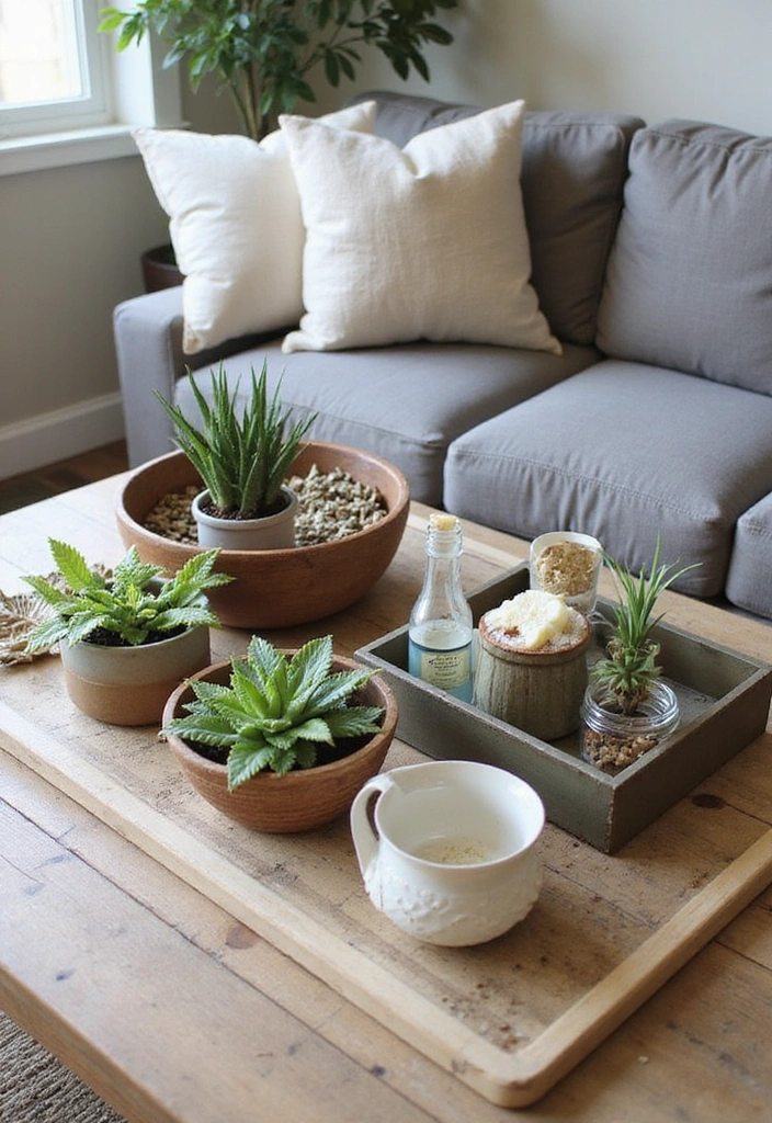 21 Coffee Table Decor Ideas for a Bohemian Home - 18. Unique Containers