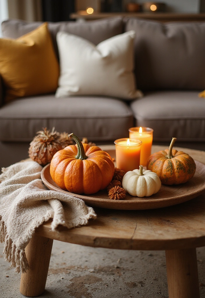 21 Coffee Table Decor Ideas for a Bohemian Home - 7. Seasonal Decor