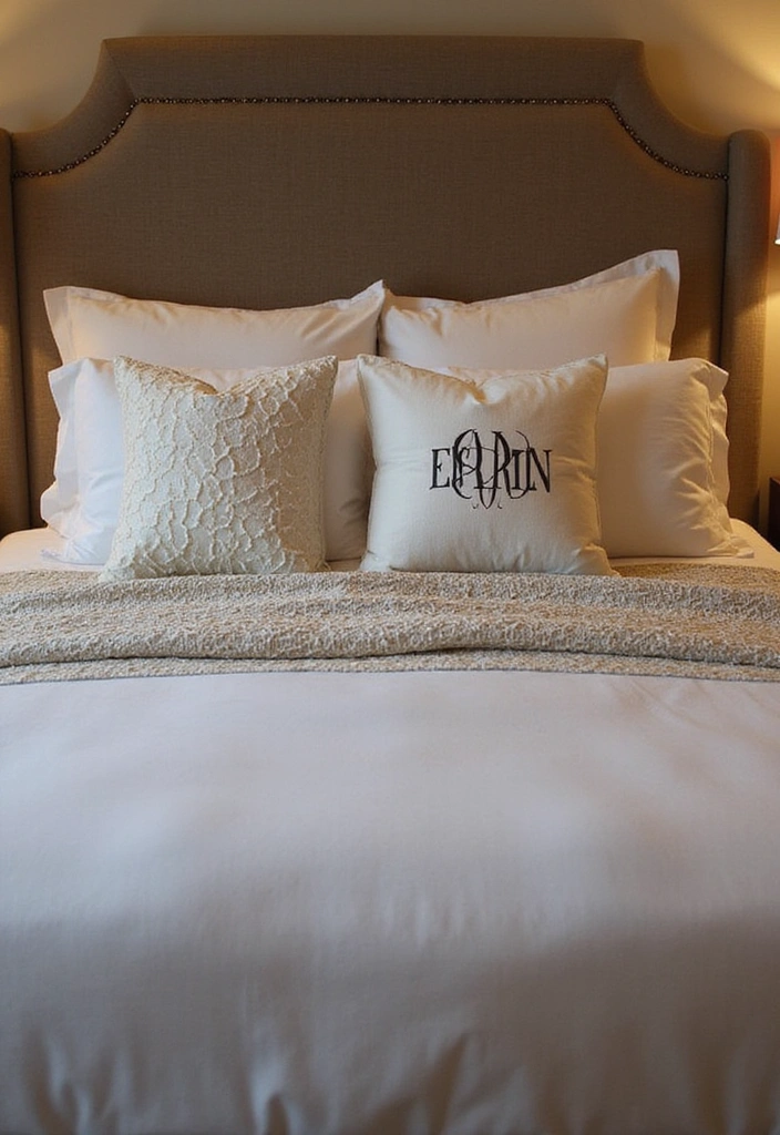 21 Master Bedroom Ideas for Couples - 13. Customized Bedding