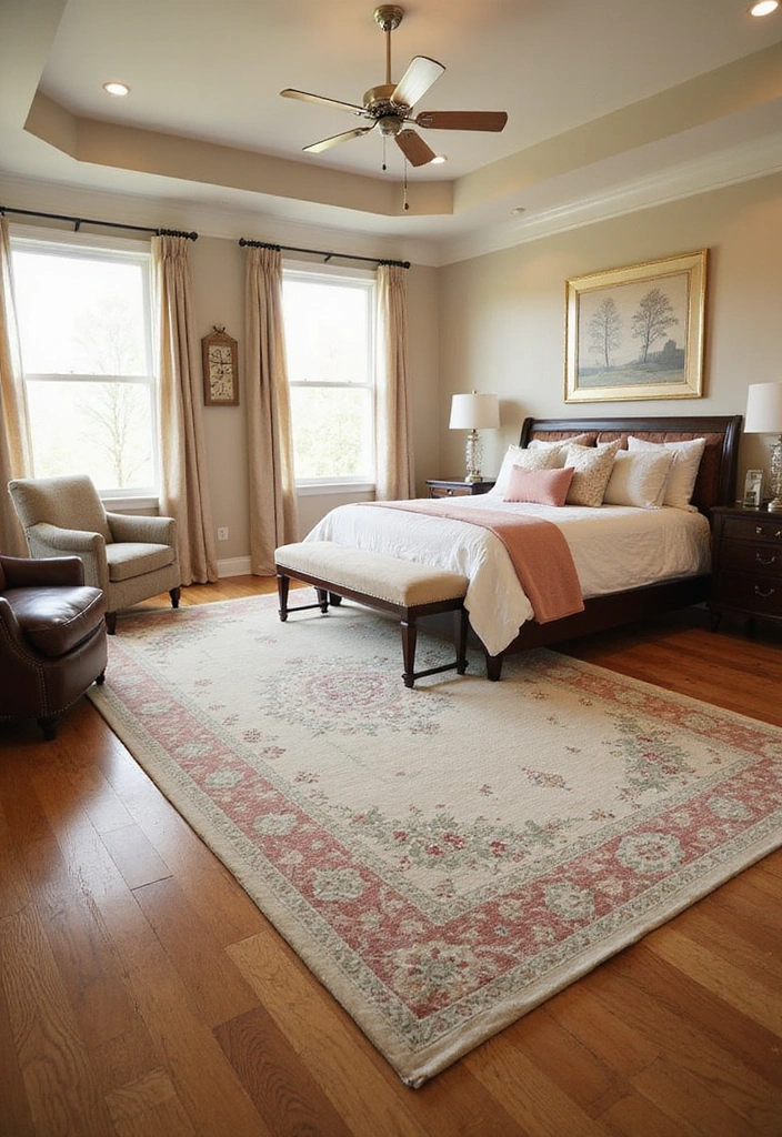 21 Master Bedroom Ideas for Couples - 19. Unique Flooring