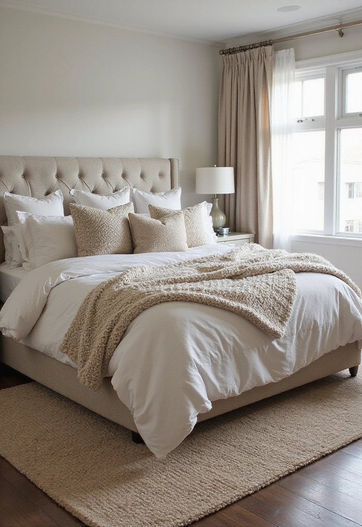 21 Master Bedroom Ideas for Couples - 5. Textured Layers