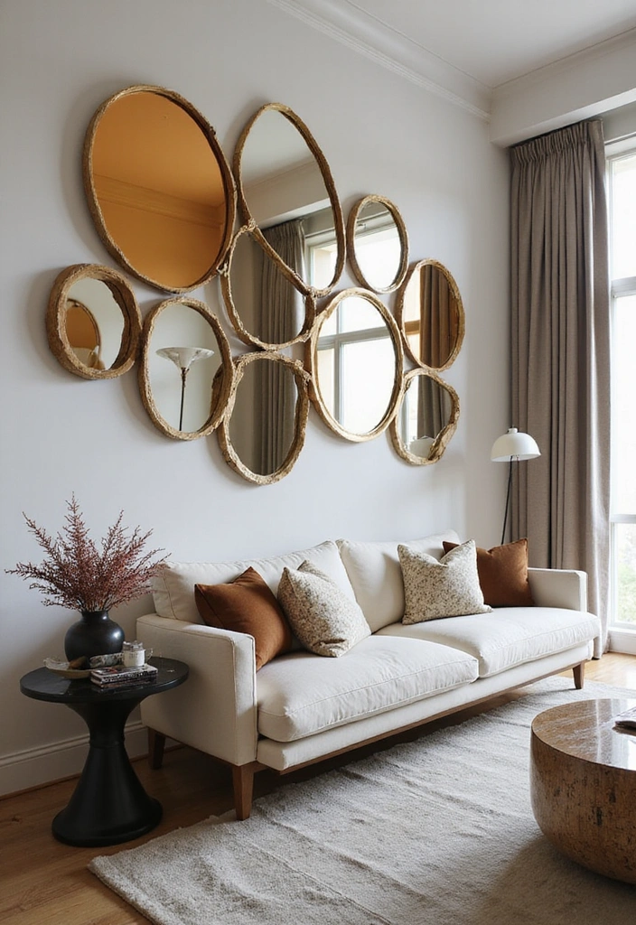 21 Mirror Wall Design Ideas - 11. Artistic Mirror Installations