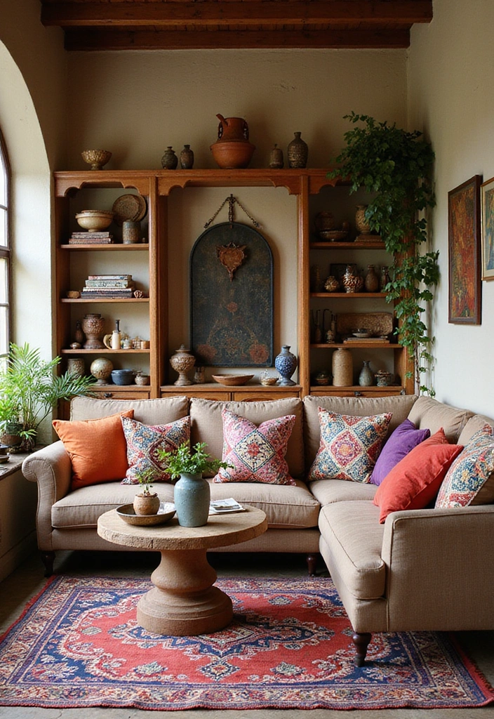 21 Modern Bohemian Living Room Ideas - 14. Cultural Influences