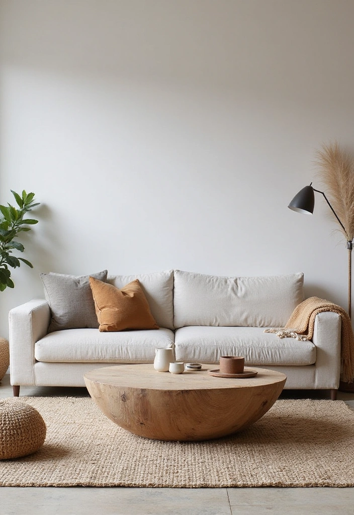 21 Modern Bohemian Living Room Ideas - 15. Minimalist Bohemian