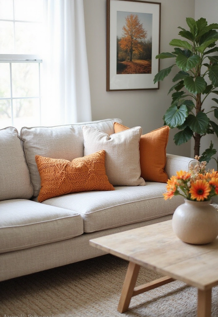 21 Modern Bohemian Living Room Ideas - 21. Seasonal Decor Swaps