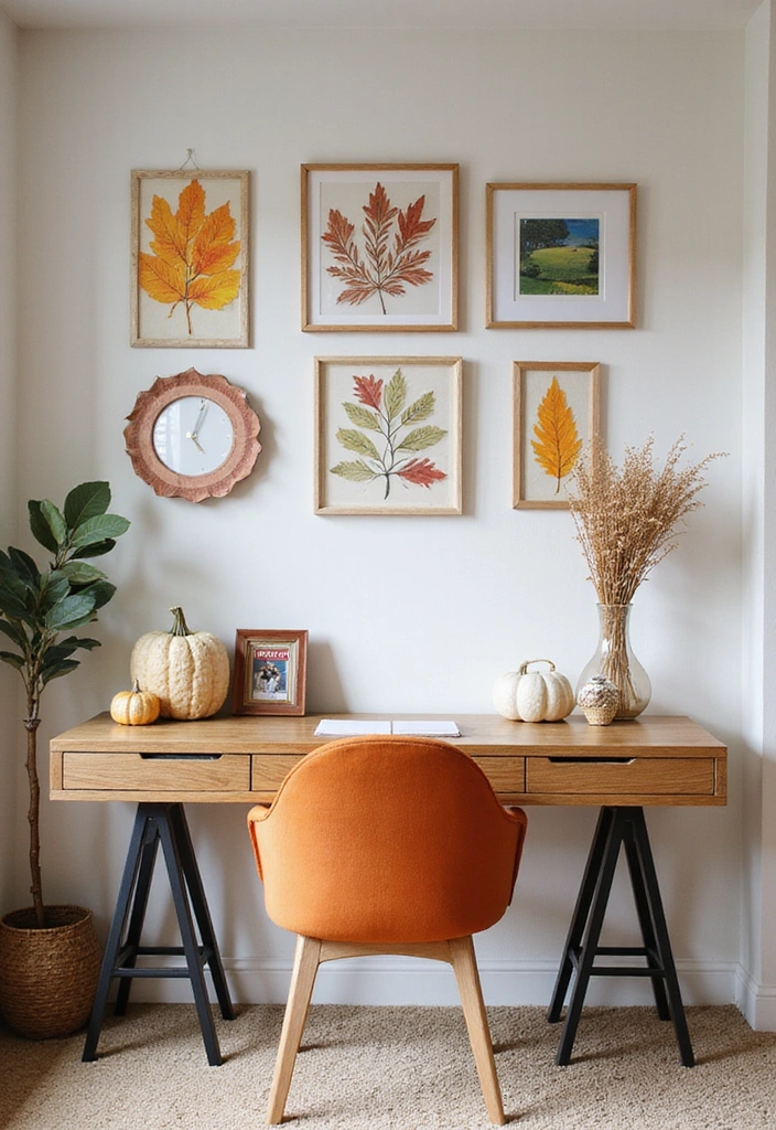 22 Accent Wall Ideas for Offices - 21. Seasonal Decor Wall