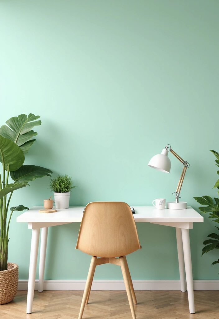 22 Accent Wall Ideas for Offices - 8. Soft Pastel Accents