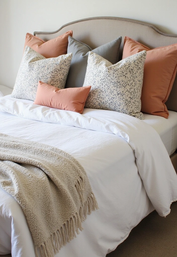 22 Baddie Bedroom Decor Ideas - 12. Accent Pillows and Throws