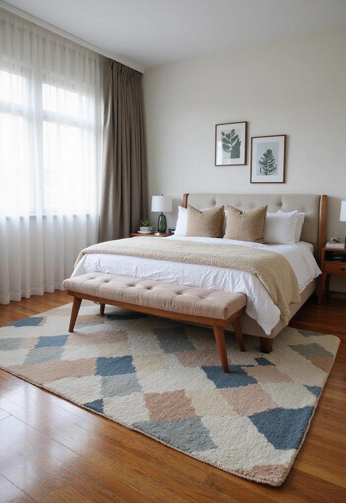 22 Baddie Bedroom Decor Ideas - 8. Trendy Rugs