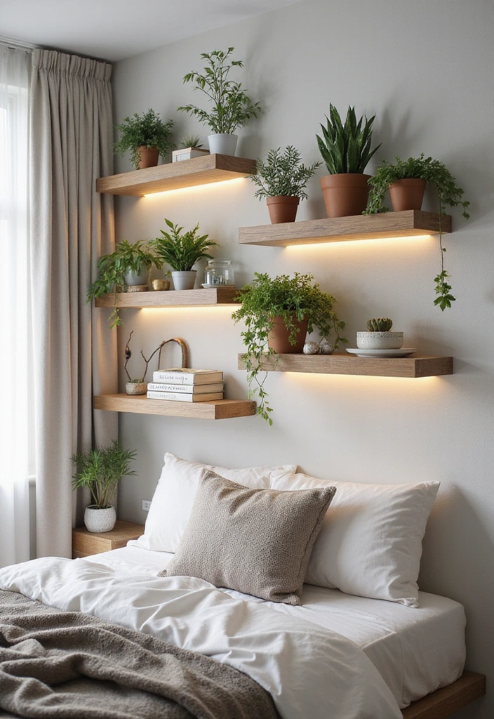 22 Baddie Bedroom Decor Ideas - 9. Stylish Shelving