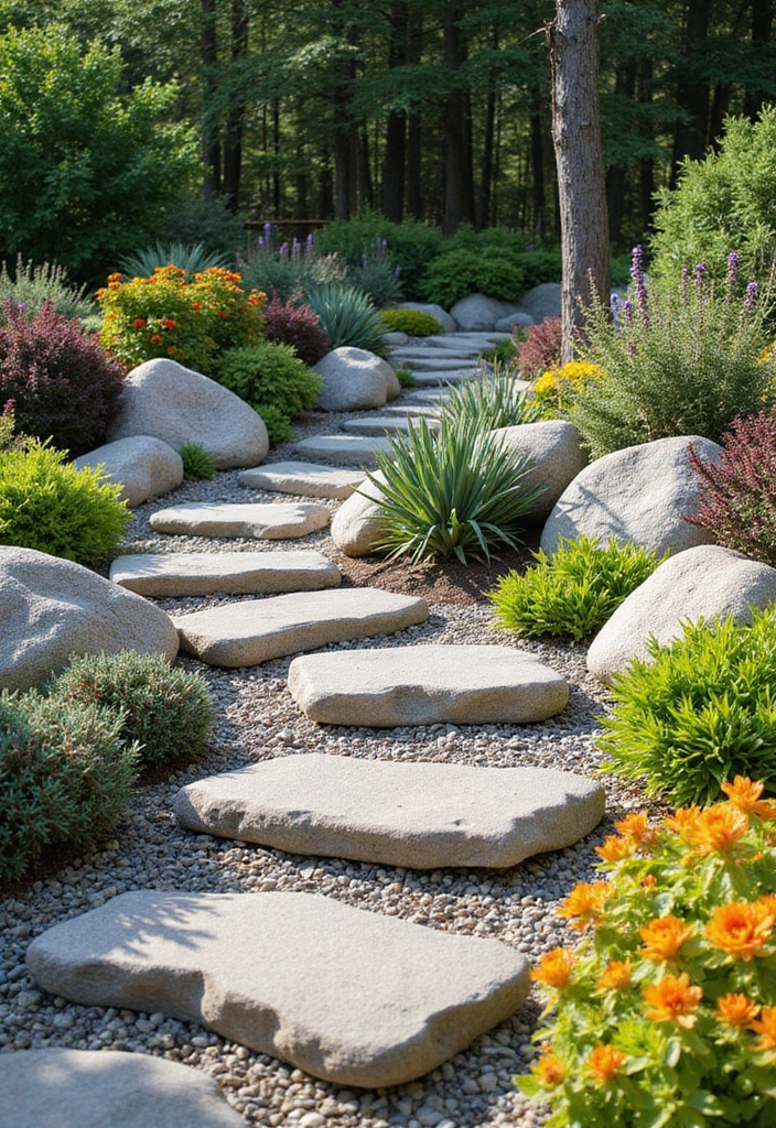 22 Front Yard Landscaping Ideas with Rocks - 1. Rock Garden Wonders