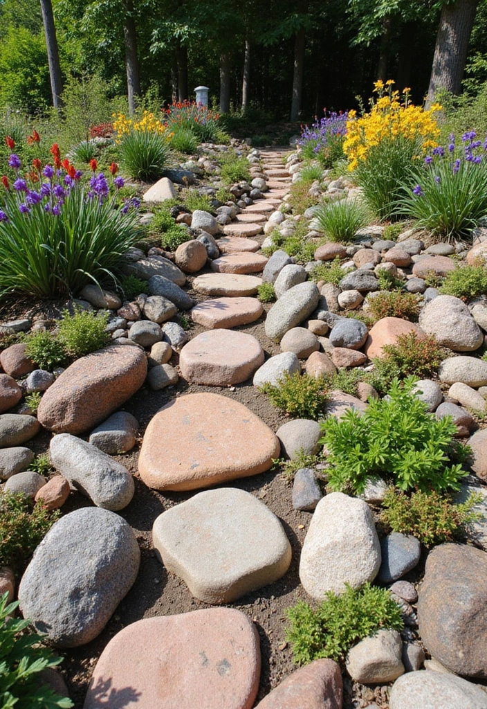 22 Front Yard Landscaping Ideas with Rocks - 20. Rock Display Gardens