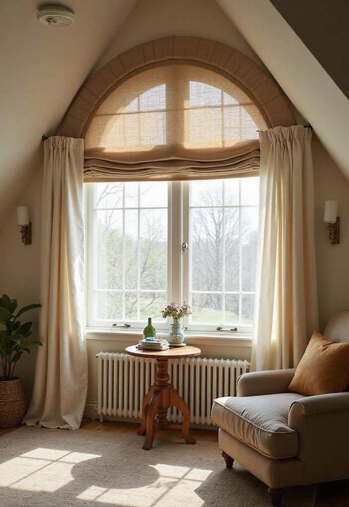 22 Small Attic Room Ideas with Low Ceilings - 21. Use Window Treatments Wisely