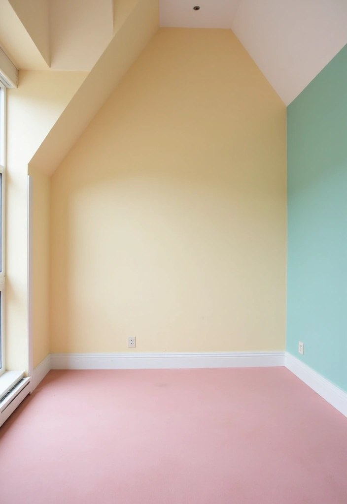 22 Small Attic Room Ideas with Low Ceilings - 9. Add a Pop of Color with Paint