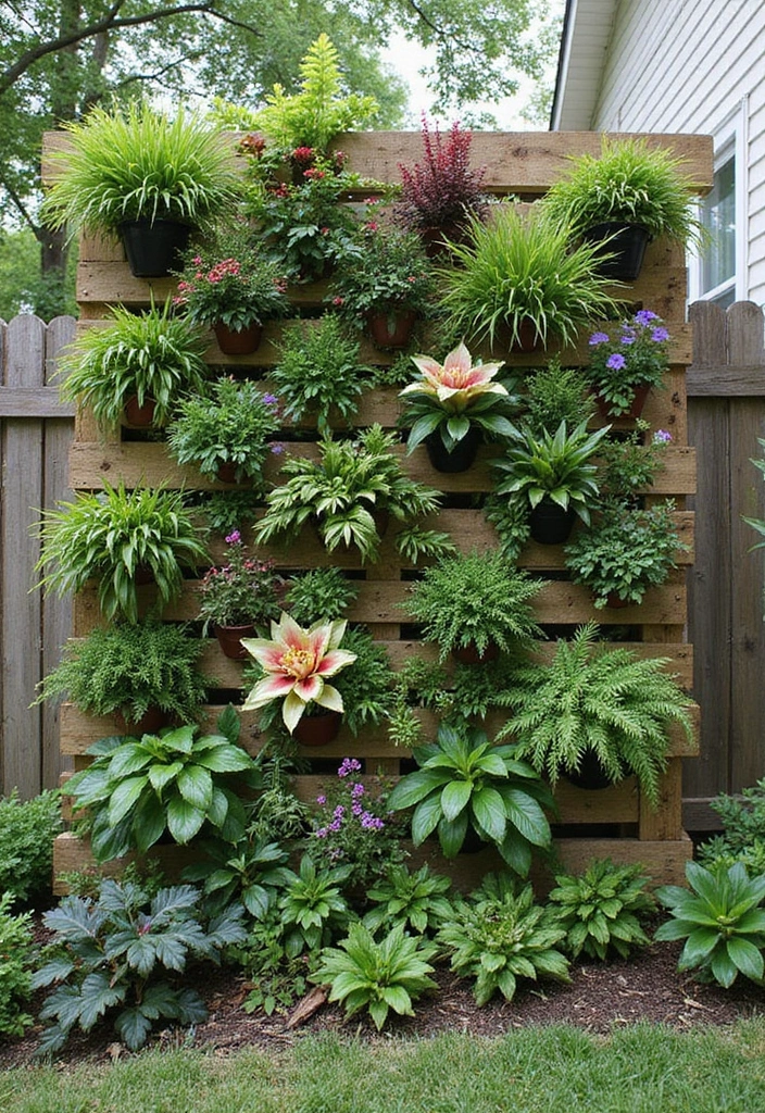 22 Tropical Landscaping Front Yard Ideas - 10. Vertical Garden Walls