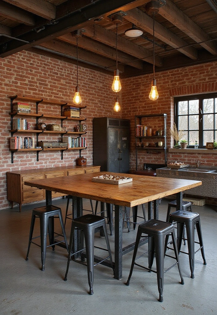 22 Vintage-Inspired Garage Man Cave Ideas - 5. Industrial Chic Vibe