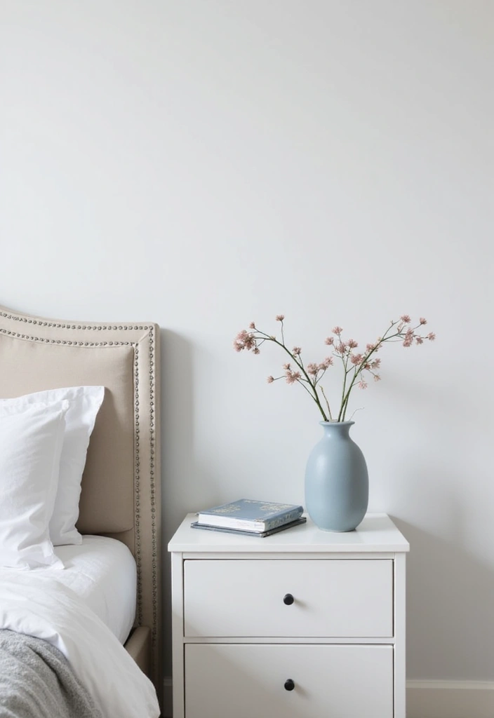 23 Bedside Table Ideas for Minimalist Home Decor - 5. Minimalist Color Palette