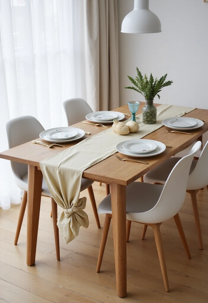 23 Dining Room Table Runner Ideas - 20. Sash Runners