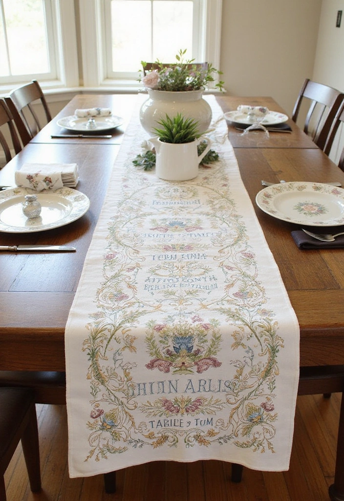 23 Dining Room Table Runner Ideas - 23. Customizable Fabric Runners