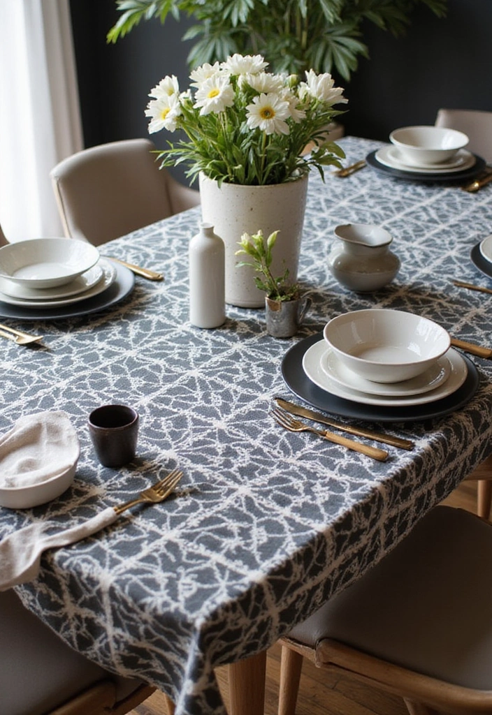 23 Dining Room Table Runner Ideas - 9. Geometric Pattern Runners