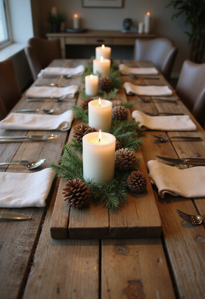 23 Simple Dining Table Centerpiece Ideas for a Rustic Farmhouse Vibe - 7. Reclaimed Wood Centerpiece