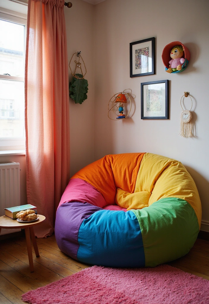 24 Bedroom Chair Ideas for Lounging - 5. Cozy Bean Bag Chair for Fun and Flexibility