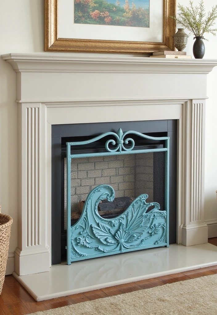 24 Coastal Fireplace Ideas - 10. Unique Fireplace Screens
