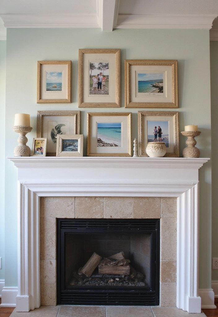 24 Coastal Fireplace Ideas - 15. Personal Touches