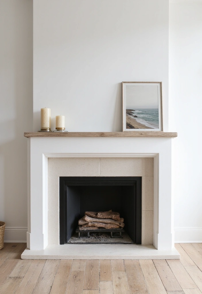 24 Coastal Fireplace Ideas - 16. Minimalist Coastal