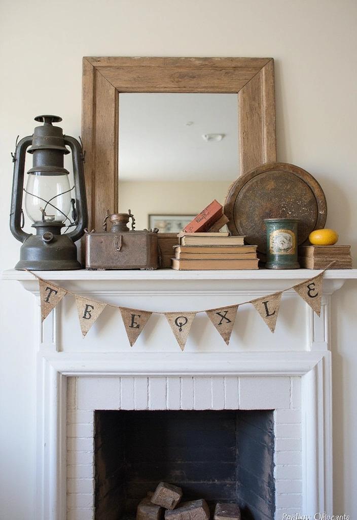 24 Coastal Fireplace Ideas - 5. Vintage Finds