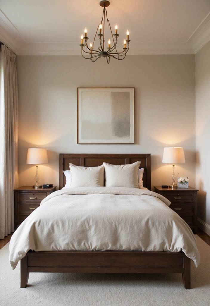 24 Dark Cozy Bedroom Ideas - 11. Soft Neutrals