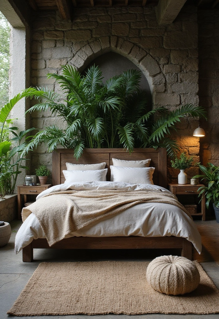 24 Dark Cozy Bedroom Ideas - 16. Natural Elements