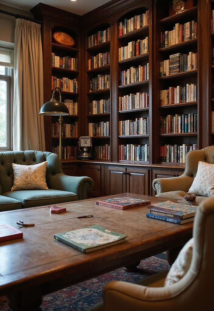 24 Game Room Ideas for Adults - 11. Game Room Library