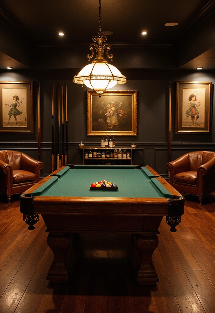 24 Game Room Ideas for Adults - 3. Classic Billiards Room
