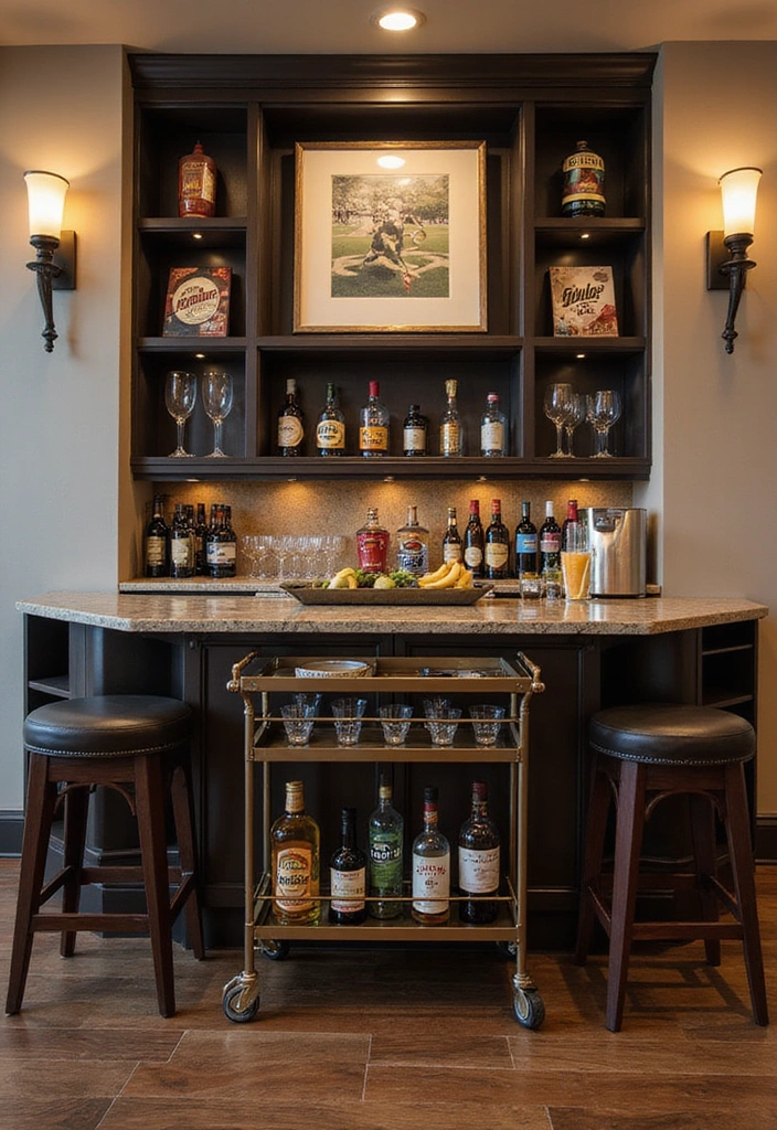24 Game Room Ideas for Adults - 8. Game Room Bar Area
