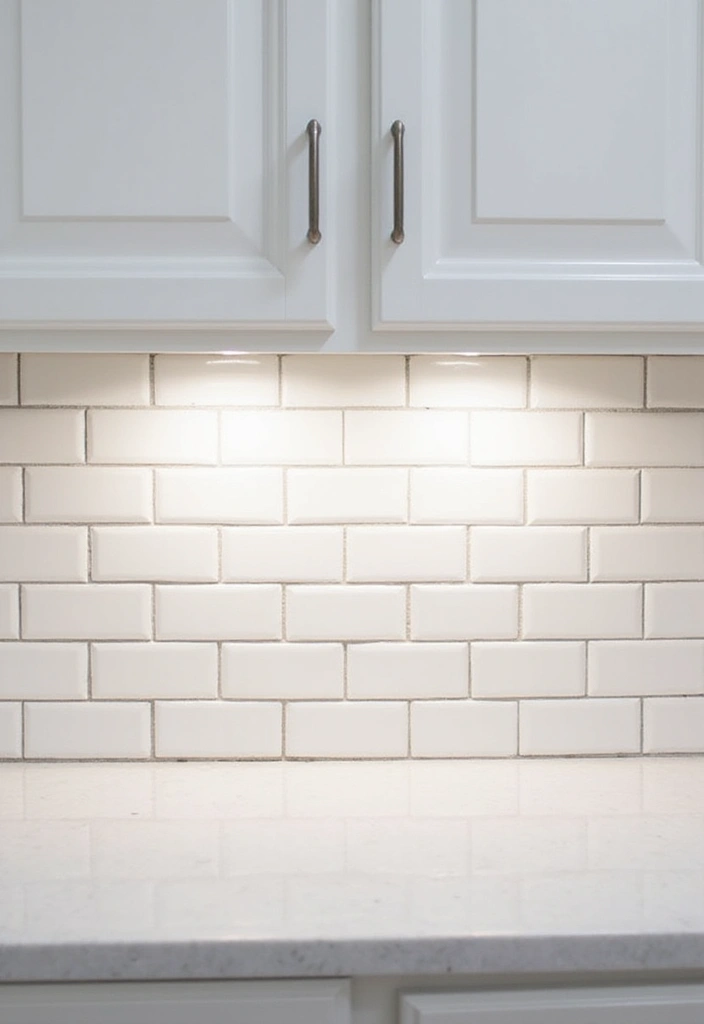 24 Kitchen Backsplash Ideas with White Cabinets - 1. Classic White Subway Tiles