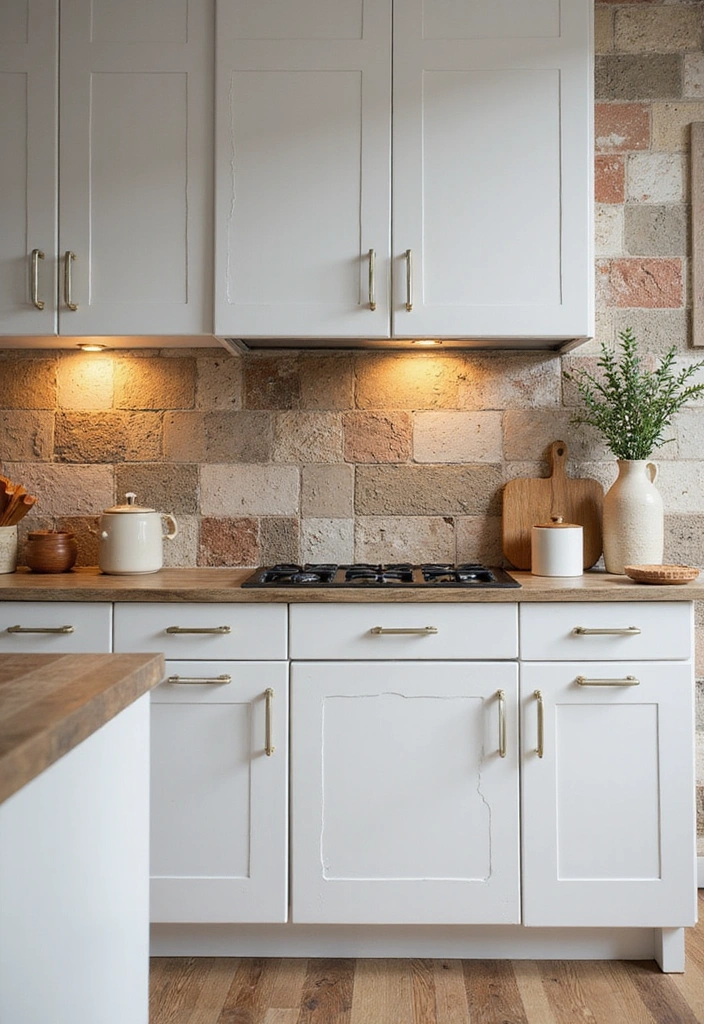 24 Kitchen Backsplash Ideas with White Cabinets - 18. Handmade Ceramic Tiles