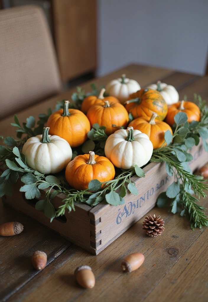 24 Thanksgiving Table Decor Ideas on a Budget - 1. Rustic Centerpiece with Pumpkins