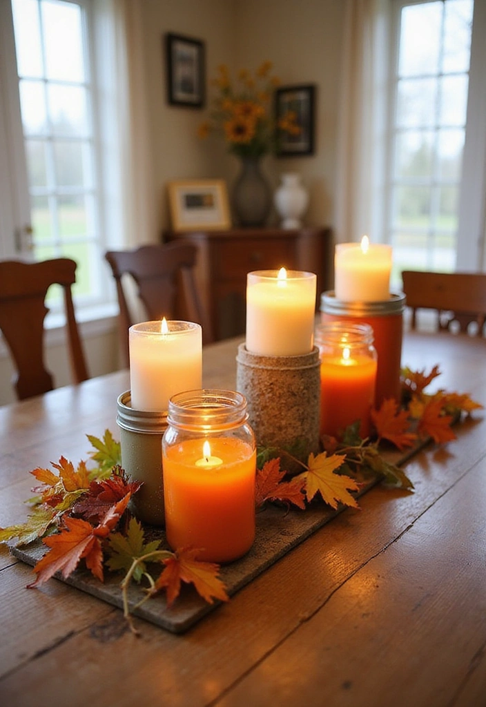 24 Thanksgiving Table Decor Ideas on a Budget - 11. Candle Holders from Upcycled Materials
