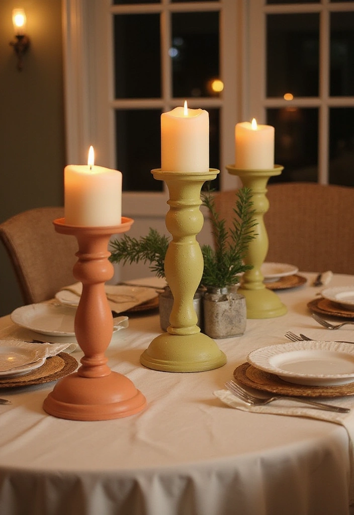 24 Vintage Window Shutter Decor Ideas - 11. Shutter Candle Holders