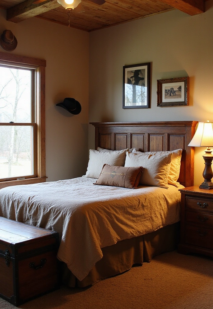 24 Western Bedding Ideas - 14. Vintage Cowboy Decor
