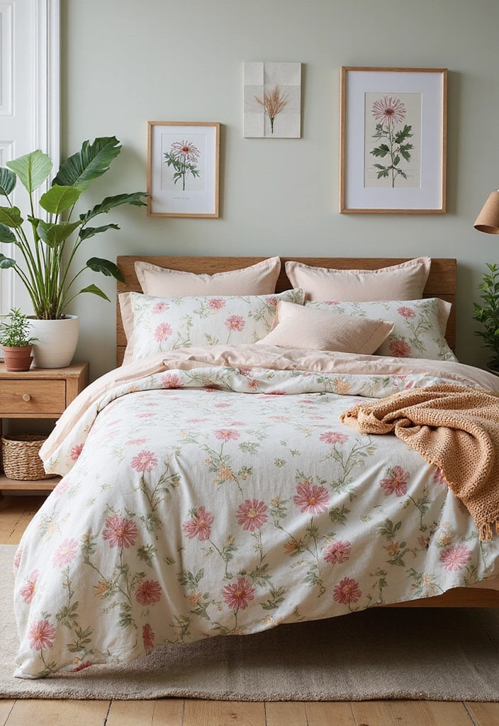 24 Western Bedding Ideas - 17. Wildflower Patterns