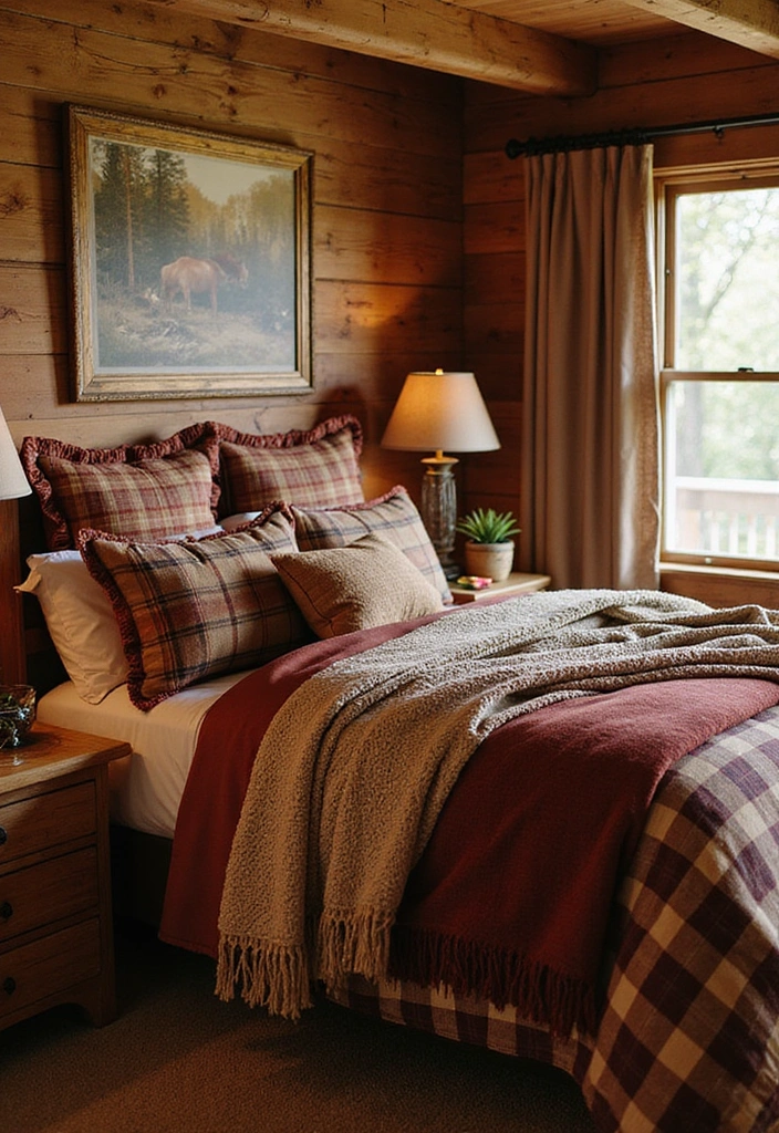 24 Western Bedding Ideas - 20. Rustic Cabin-Inspired Bedding