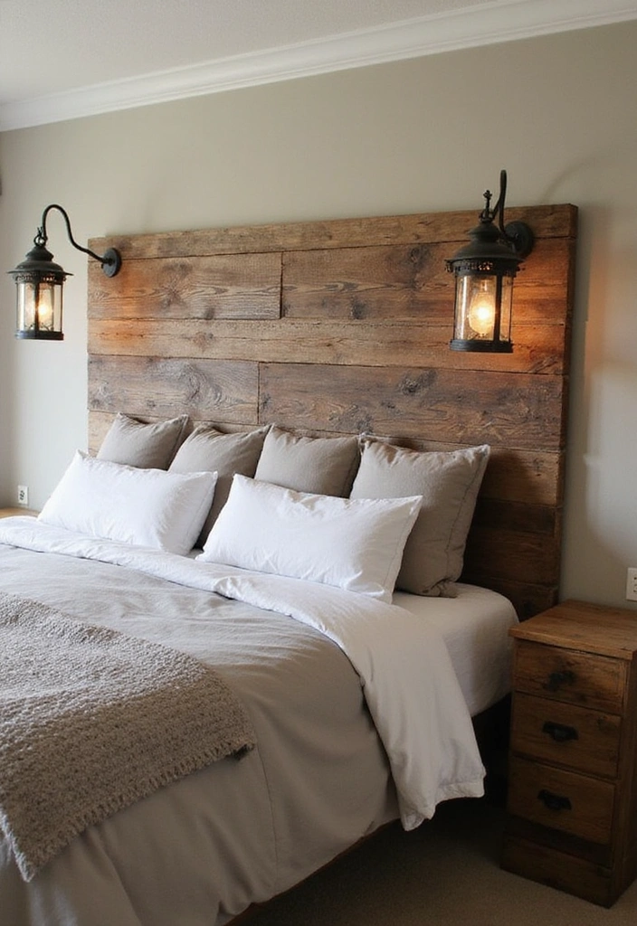 24 Western Bedding Ideas - 3. Barnwood Headboards