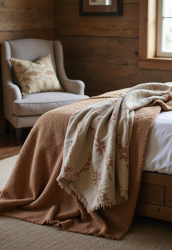 24 Western Bedding Ideas - 9. Rustic Throw Blankets