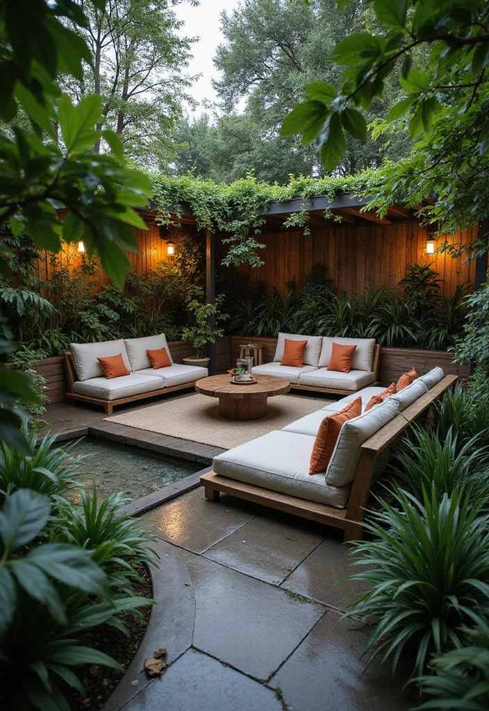 25 Bali Backyard Ideas: Transform Your Space into a Luxurious Retreat - 15. Sunken Lounge Areas